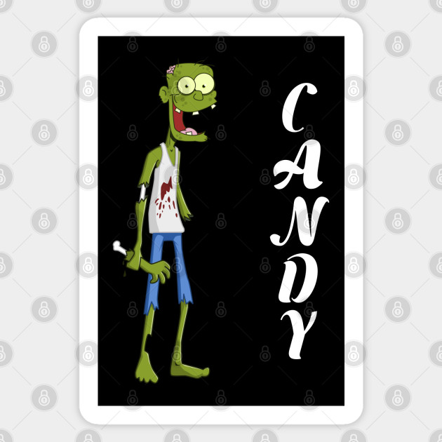 Funny Halloween Cute Green Zombie Monster Candy Funny Halloween