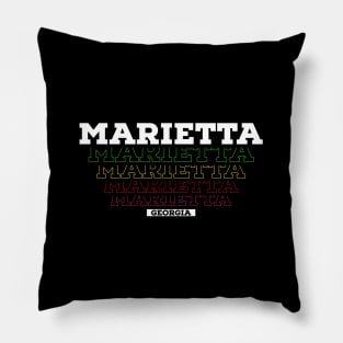 I Love Marietta Georgia USA Vintage Pillow