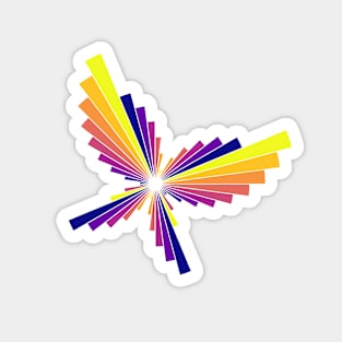 Sunset Butterfly | Flying Wings Bar Charts White Magnet