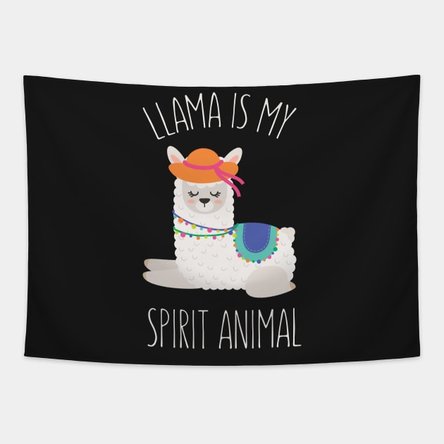 LLama is My Spirit Animal - Funny Llama Tapestry by kdpdesigns