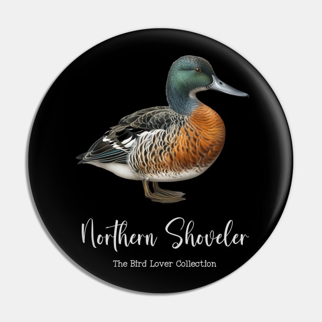 Northern Shoveler  - The Bird Lover Collection Pin by goodoldvintage