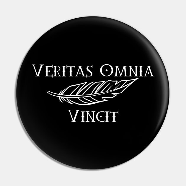 Latin Proverb - Veritas Omnia Vincit Pin by Modern Medieval Design