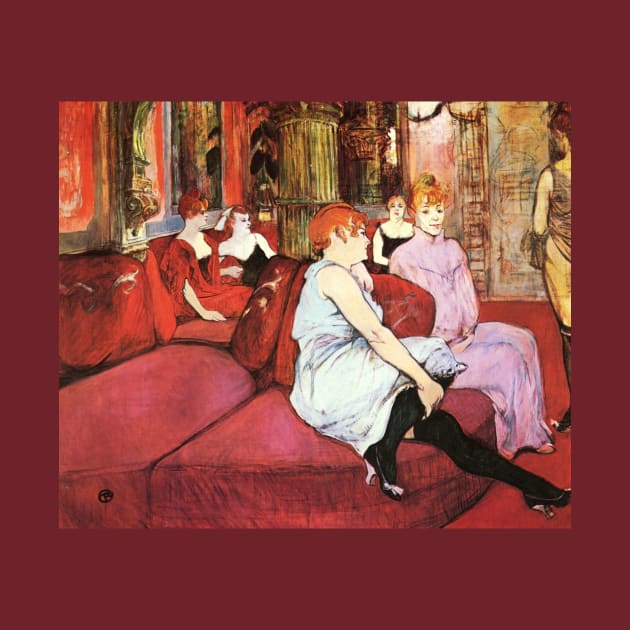 Henri de Toulouse Lautrec- In the Salon of Rue des Moulins by SybaDesign