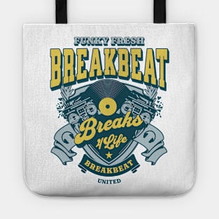 BREAKBEAT  - Funky Fresh Breaks 4 Life (slate/yellow) Tote