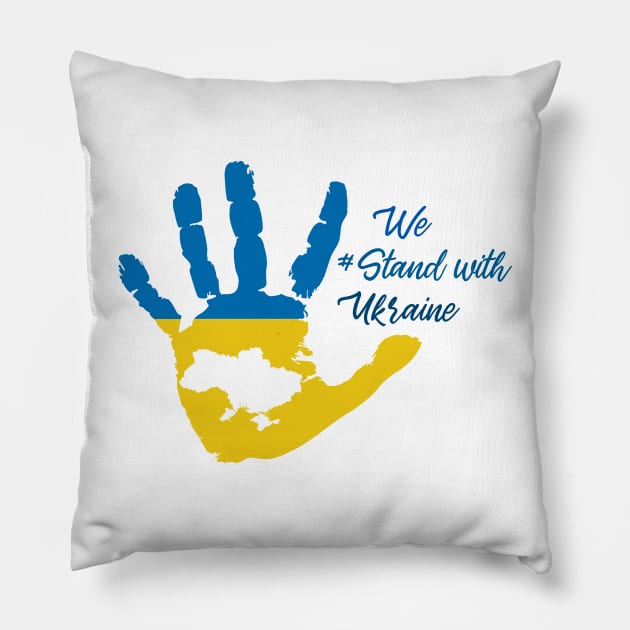 We stand with Ukraine, Fuck Putin, Stand with Ukraine, Stop War, Middle Finger, Anti Putin, Strong Ukraina T-Shirt, Save Ukraine, Peace Pillow by Sapfo