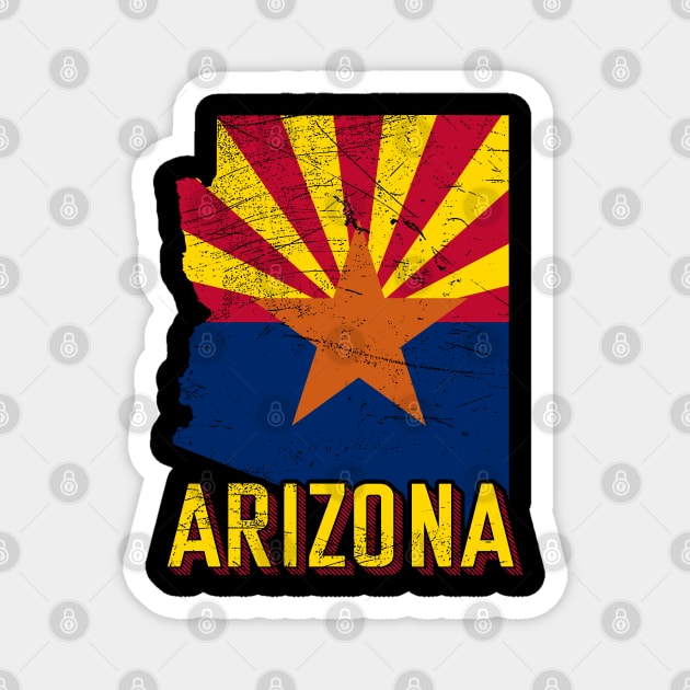 Arizona Flag Map Magnet by Mila46