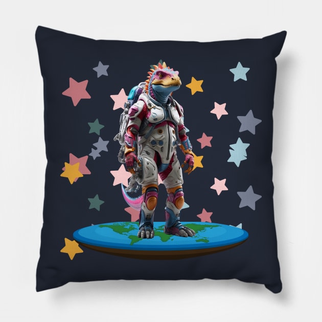 space dinosaur Nr.2 Pillow by Sravudh Snidvongs