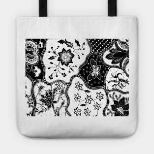 Paisley BATIK MUltiple Flowers Tote