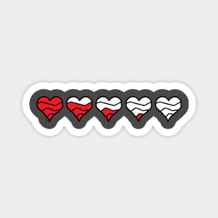 five hearts Magnet