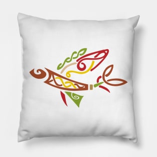 Tribal Flying Fish Pillow