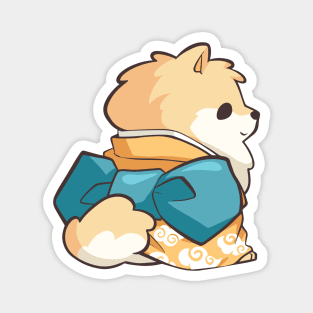 Kimono Pomeranian Magnet