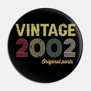 Vintage 2002 Limited Edition 20th Birthday 20 Years Old Gift For Men Women Pin