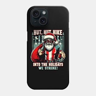 Santa American Football Player Phone Case