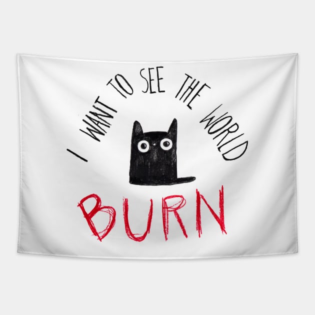 I wanna see the world burn Tapestry by Origami Studio