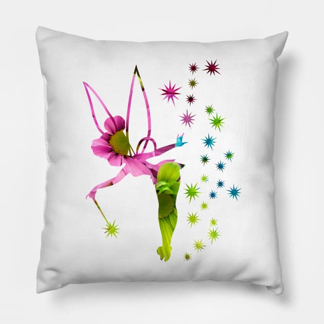 Floral Tinkerbell Pillow by ijsw