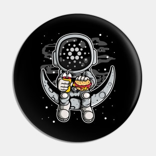 Astronaut Fastfood Cardano Crypto ADA Coin To The Moon Token Cryptocurrency Wallet Cardano HODL Birthday Gift For Men Women Kids Pin