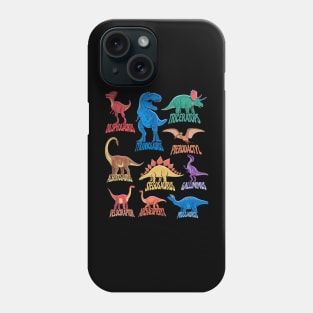 Types Of Dinosaurs Graphics Dino Identification Phone Case