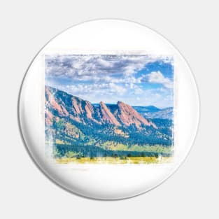 Flatirons Colorado Boulder County landscape photograph Pin