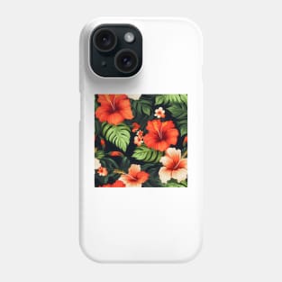 Hibiscus Flowers Pattern 21 Phone Case