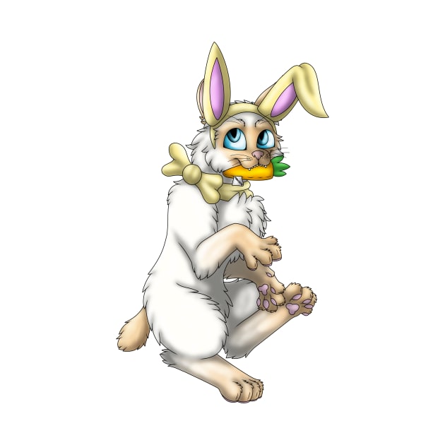 Bobtail BunnyCat: Red Point (Yellow) by spyroid101