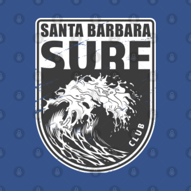 Discover Santa Barbara Surf Club California Emblem - Santa Barbara - T-Shirt