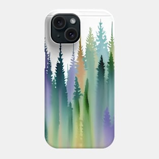 Pine Tree watercolor landscape Phone Case