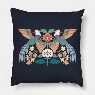 Kimono Birds Pillow