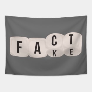 Dice Thrown Fake and Fact Tapestry