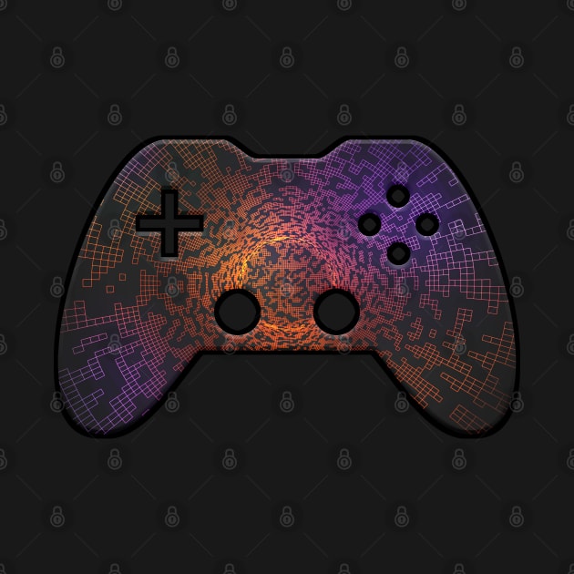 Geometric Digital Abstract - Gaming Gamer Abstract - Gamepad Controller - Video Game Lover - Graphic Background by MaystarUniverse