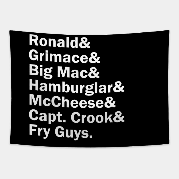 Funny Names x McDonald Land Characters Tapestry by muckychris