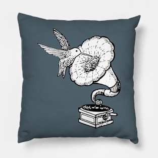 Hummingbird and music Pillow