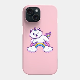 Cute Cat Unicorn Flying Phone Case