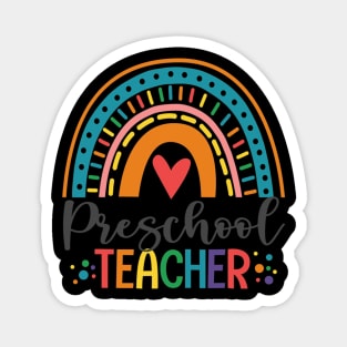 Preschool Teacher Funny Colorful Rainbow Back To School Magnet