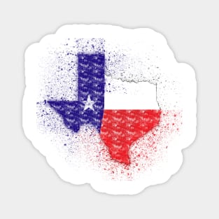 Epic Texas Chalk Dust Splatter Magnet