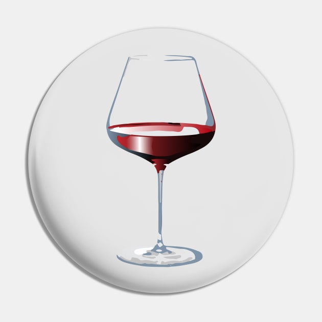 Red wine glass Pin by leewarddesign