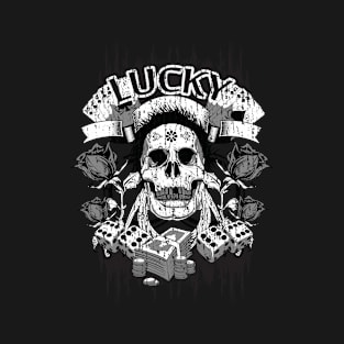 Lucky Skull death scary lucky T-Shirt T-Shirt