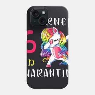 I Turned 6 in quarantine Cute Unicorn Dabbing Phone Case