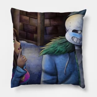 Blue Face Pillow