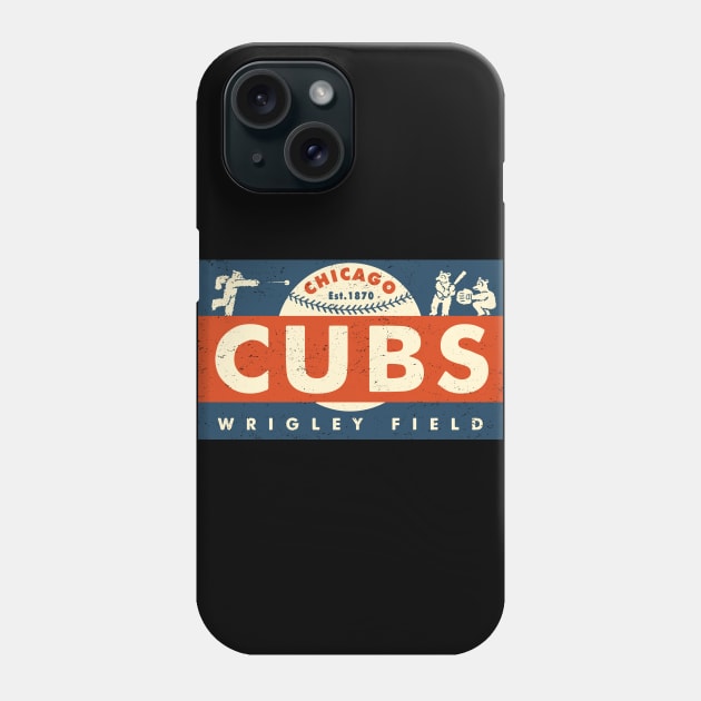 Throwback Chicago Cubs by Buck Tee Phone Case by Buck Tee