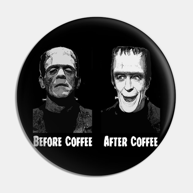 Before and After Coffee Pin by woodsman