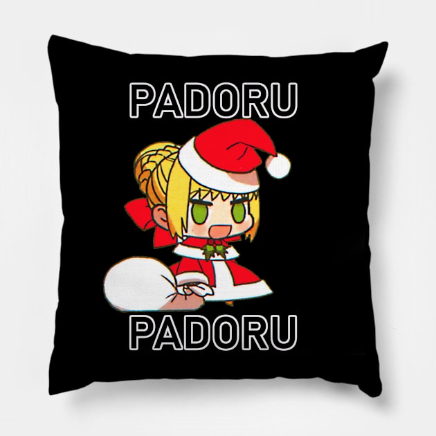 Padoru Padoru Christmas Pillow by DulceDulce