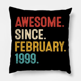 Vintage 1999 February Vintage Birthday Pillow