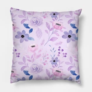 Soft Purple floral pattern Pillow