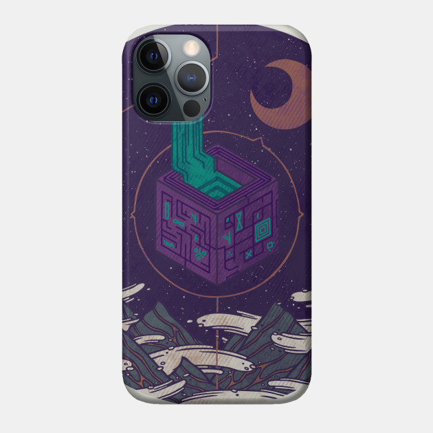 It appeared in the night sky, and it made the wind sharp - Sci Fi - Phone Case