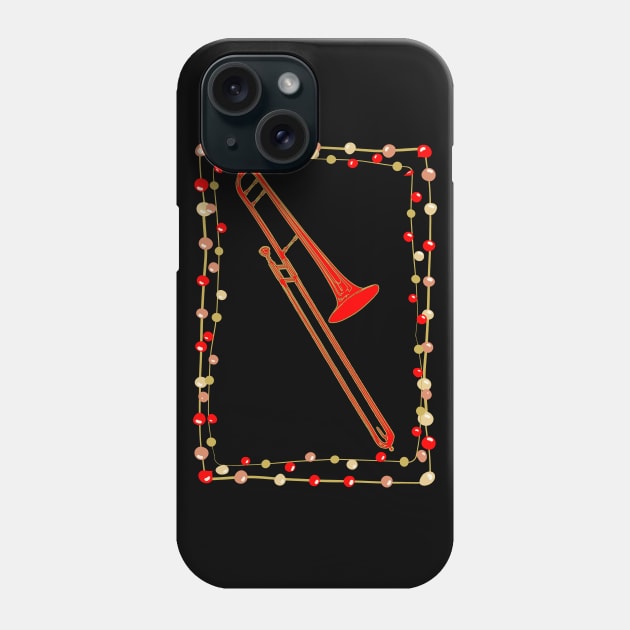 Christmas Trombone Phone Case by AngelFlame