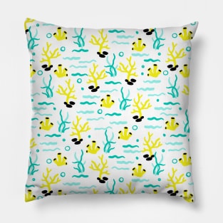 Sea Weeds and Corals Underwater Pillow