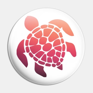 pink sunset ombre sea turtle Pin