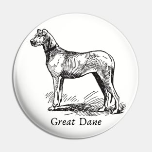 Great Dane Vintage Sketch Pin