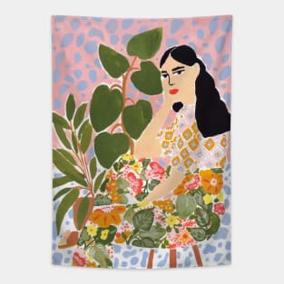 Floral Lady Tapestry