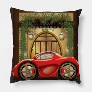 CS Cartoon Machines Sport Car And House  V 2.4. Pillow